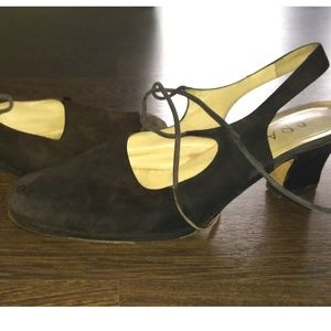 Prada lace up heels size 40